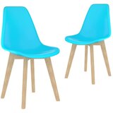  Jedilni stoli 2 kosa modra plastika | Shoptok.si