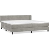 The Living Store Box spring postelja z vzmetnico svetlo siva 200x200 cm žamet - Box Spring Postelja, (21491199) | Shoptok.si