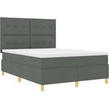  LED Box Spring Krevet Tamno siva 140 x 200 cm tkanina | shoptok.hr