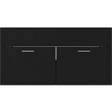 vidaXL Omarica za umivalnik črna 90x38,5x46 cm iverna plošča | Shoptok.si