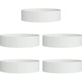  Prsten za saksiju 5 pcs Bijelo 80 x 80 x 20 cm Čelična vrata | shoptok.hr