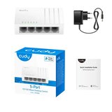 Cudy Switch FS105D, 10/100 MBPS, 5-port, bijeli | shoptok.hr