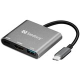 Sandberg 136-00 USB-C na HDMI+USB A+USB-C Adapter Cene