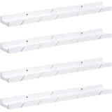  Stenska polica 4 pcs Beli marmor 60 x 9 x 3 cm Konstruiran les, (5000200417) | Shoptok.si