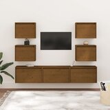 TV ormarići 7 kom smeđa boja meda od masivne borovine | shoptok.hr