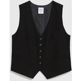 Marisse Black Linen Vest | Shoptok.si