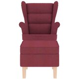  Gugalni stols stolčkom za noge vinsko rdeče blago, (21749748) | Shoptok.si
