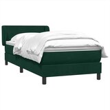 Box Spring krevet s madracem tamnozeleni 80x220 cm baršun | shoptok.hr