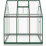vidaXL Staklenik s okvirom zeleni 169 x 169 x 202 cm aluminijski | shoptok.hr