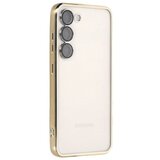  silikonska futrola sa niklovanim obodom za iphone 14 pro max (6.7) zlatna Cene