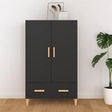 Furnova Visoka omarica črna 70x31x115 cm inženirski les, (21950099) Cene