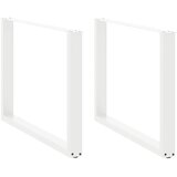 Noge za blagovaonski stol U-oblik 2 kom Bijele 100 x (72-73) cm Čelik | shoptok.hr