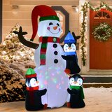  Snjegović s pingvinima LED 180 cm | shoptok.hr