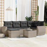  7-dijelni set vrtnih sofa svjetlosivi od poliratana | shoptok.hr