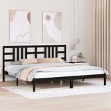  Okvir za krevet od masivne borovine crni 200 x 200 cm | shoptok.hr