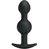 PRETTY LOVE BOTTOM - SILICONE ANAL BALLS 10.3 CM - BLACK Cene
