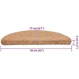  Stopniščne preproge 20 kosov 56x17x3 cm bež polkrožne | Shoptok.si