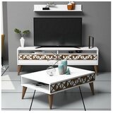 Hanah home Set namještaja za dnevni boravak Line, 3 dijela, Bijela | Eponuda.ba