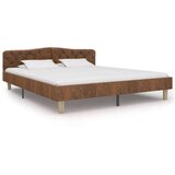  Posteljni okvir rjav iz umetnega semiš usnja 180x200 cm | Shoptok.si