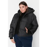Trendyol Curve Black Hooded Inflatable Coat Cene