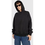 Oversized Pulover s kapuco washed black