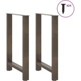  Noge za barski stol Prirodni čelik 2 kom 60 x (90-91) cm Čelik | shoptok.hr