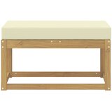  Vanjska stolica klupa s jastukom Bijela 80 x 43 x 45 cm | shoptok.hr
