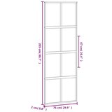 vidaXL Drsna vrata črna 76x205 cm kaljeno steklo in aluminij | Shoptok.si