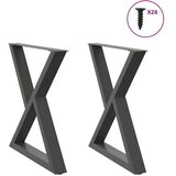  Noge za blagovaonski stol 2 kom. antracit 70 x (72-73,3) cm čelik | shoptok.hr