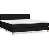 Maison Chic Box spring postelja - Vzmetna postelja z vzmetnico črna 160x200 cm blago SL14540, (21884770) | Shoptok.si