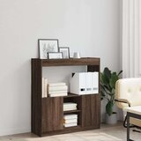 vidaXL Visoka komoda boja smeđeg hrasta 92x33x100 cm konstruirano drvo | shoptok.hr