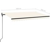 Tenda na ručno uvlačenje 450 x 300 cm krem | shoptok.hr