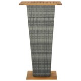  Stol i stolice - 5-dijelni vrtni barski set od poliratana s jastucima sivi - Siva Dužina stola 60 cm 4 | shoptok.hr