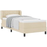 Krevet s opruga kutije s uzglavljem Krema 90 x 200 cm tkanina | shoptok.hr
