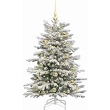 vidaXL Umetno Zložljivo Božično Drevo Bela 120 cm PE in PVC | Shoptok.si