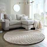 Flair Rugs kremno bela ročno tkana volnena okrogla preproga ø 160 cm mesmerise natural – | Shoptok.si