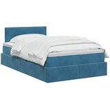  Krevet s od storage Tamno plava 120 x 200 cm Baršun | shoptok.hr
