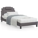  Krevet s madracem sivi 80 x 200 cm od umjetne kože | shoptok.hr