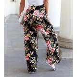 UR/CEO Black floral wide pants Cosimo | shoptok.hr