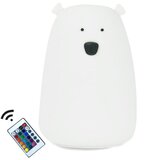 Rabbit And Friends nočna lučka mehka Medvedek z daljinskim upravljalcem in USB-C polnjenjem white Cene