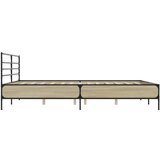  Okvir za krevet boja hrasta 180x200cm konstruirano drvo i metal | shoptok.hr