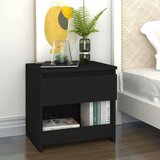 The Living Store Nočna omarica črna 40x30x39 cm iverna plošča - Nočna Omarica, (21434821) | Shoptok.si
