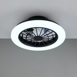  LED prigušiva plafonska svetiljka sa ventilatorom GHANA LED/24W/230V bela/crna+daljinski upravljač | Eponuda.com