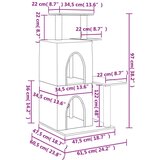  Mačje drevo s praskalniki iz sisala svetlo sivo 97 cm | Shoptok.si