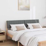 vidaXL tapecirano vzglavje temno siva 150 cm masivno borovo les | Shoptok.si