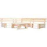 The Living Store Vrtna sedežna garnitura iz palet 4-delna naravni les - Vrtna Sedežna Garnitura, (21469287) | Shoptok.si