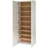 XORA garderobna omara bela, hrast artisan | Shoptok.si