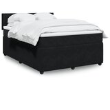 Maison Chic Box spring posteljni - Vzmetna postelja z vzmetnico črn 140x190 cm žamet SL11869, (21882176) | Shoptok.si