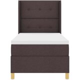 Krevet s opruga kutije s LED trakama Smeđa 90 x 190 cm tkanina | shoptok.hr