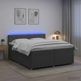  Boxspring krevet s madracem Tamnosiva 200 x 200 cm Tkanina | shoptok.hr